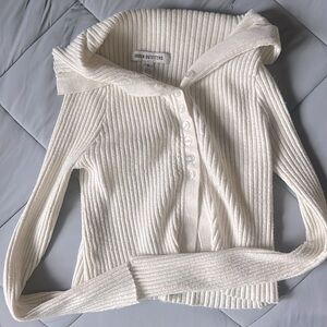 Urban Outfitters Cream Button Up Sweater in Small